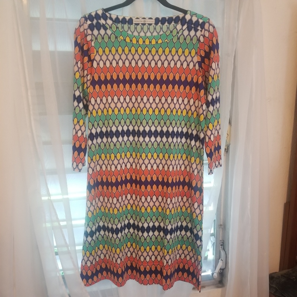 Multicolor Long Sleeve Dress